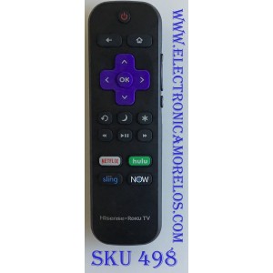 CONTROL HISENSE ROKU SMART TV / HU-RCRUS-20 / 50H4D  / 40H4D / 32H4D / 55H4D / 43H4D / 50R6D / 55R6D